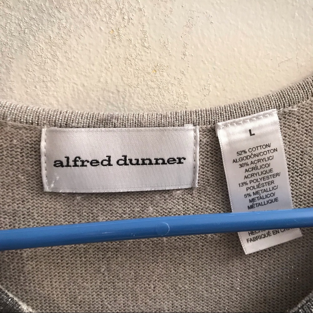 ALFRED DUNNER COTTON BLEND SHIMMER SWEATER LARGE - Picture 6 of 6